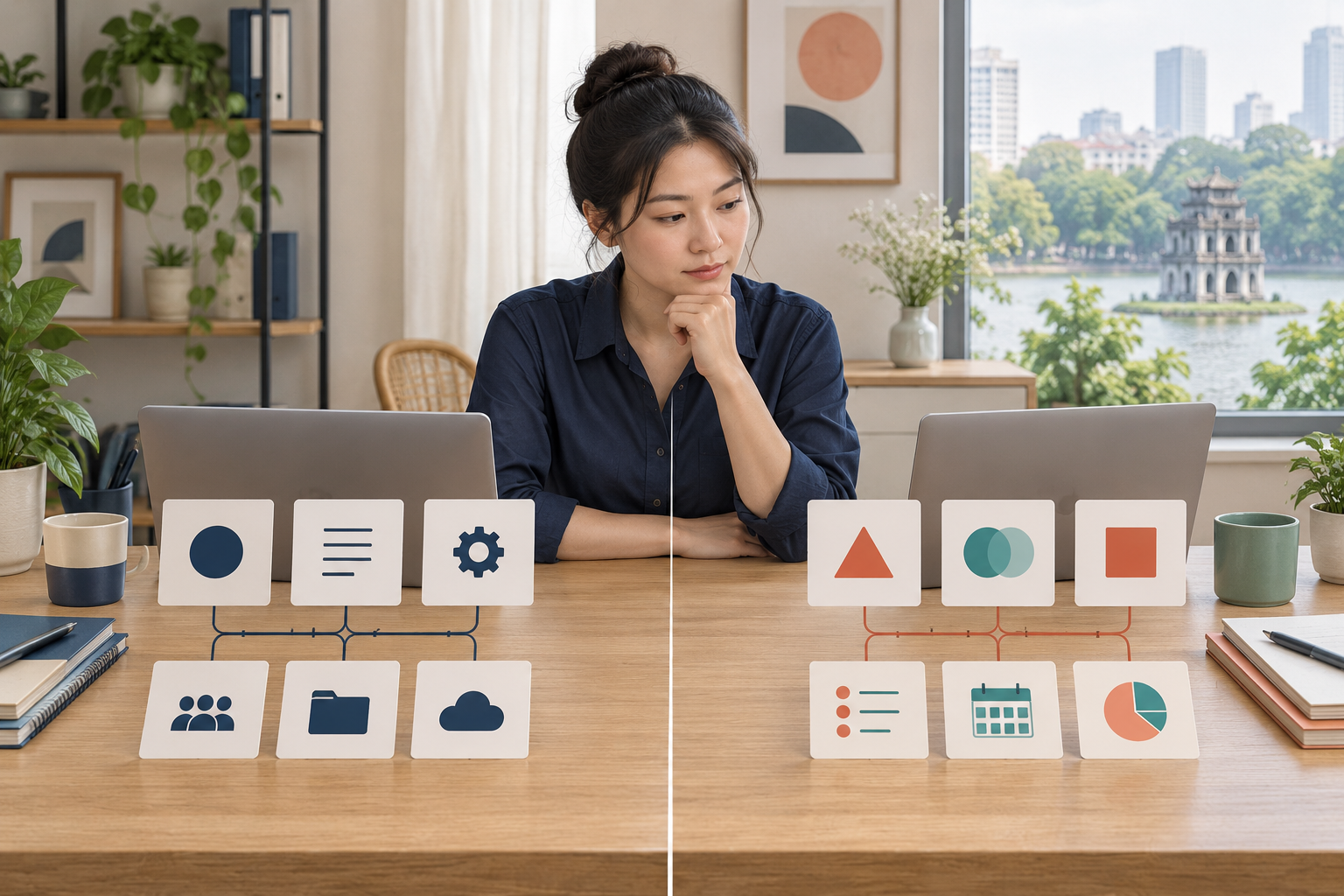 Ma trận so sánh ba lựa chọn công cụ